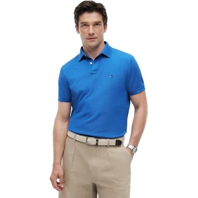 Tommy Hilfiger Herren Poloshirt Kurzarm 1985 Regular Fit, Blau (Blue Orbit), XL Tommy Hilfiger Herren Poloshirt Kurzarm 1985 Regular Fit, Blau (Blue Orbit), XL