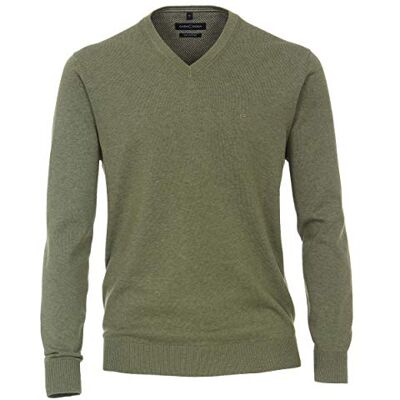 CASAMODA Herren Pullover mit V-Ausschnitt unifarben Elastischer Bund CASAMODA Herren Pullover mit V-Ausschnitt unifarben Elastischer Bund