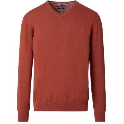 CASAMODA Herren Pullover mit V-Ausschnitt unifarben Elastischer Bund CASAMODA Herren Pullover mit V-Ausschnitt unifarben Elastischer Bund