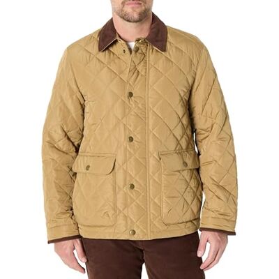 Amazon Herren Mittelschwere Relaxed-Fit-Steppjacke, Bräunen, XXL Amazon Herren Mittelschwere Relaxed-Fit-Steppjacke, Bräunen, XXL