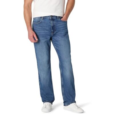 Amazon Herren Relaxed-Fit-Jeans, Klassische Mittlere Waschung, 36W / 34L Amazon Herren Relaxed-Fit-Jeans, Klassische Mittlere Waschung, 36W / 34L