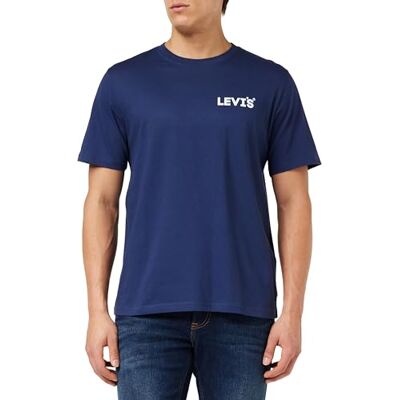 Levi's Herren Ss Relaxed Fit Tee T-Shirt,Headline Logo Nava,XS Levi's Herren Ss Relaxed Fit Tee T-Shirt,Headline Logo Nava,XS