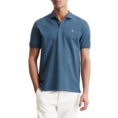Marc O' Polo Herren Kurzarm-Poloshirt aus Bio-Baumwolle Regular Fit, Blau (Storm), XS Marc O' Polo Herren Kurzarm-Poloshirt aus Bio-Baumwolle Regular Fit, Blau (Storm), XS