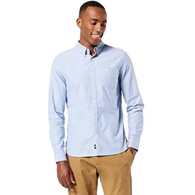 Dockers Herren 2 knap ned skjorte Shirt, Oxford Medium Grey Heather, XL EU Dockers Herren 2 knap ned skjorte Shirt, Oxford Medium Grey Heather, XL EU