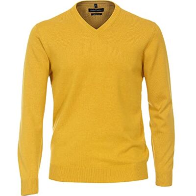 CASAMODA Herren Pullover mit V-Ausschnitt unifarben Elastischer Bund CASAMODA Herren Pullover mit V-Ausschnitt unifarben Elastischer Bund