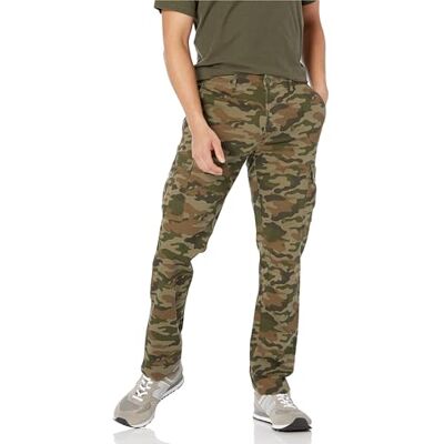 Amazon Herren Schmal geschnittene Stretch-Cargohose (erhältlich in Big & Tall), Grün Tarnmuster, 36W / 32L Amazon Herren Schmal geschnittene Stretch-Cargohose (erhältlich in Big & Tall), Grün Tarnmuster, 36W / 32L