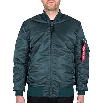 Alpha MA-1 VF 59 Long Bomberjacke für Herren Navy Green Alpha MA-1 VF 59 Long Bomberjacke für Herren Navy Green