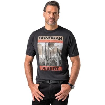 JP 1880 Herren große Größen Übergrößen Menswear L-8XL T-Shirt, Halbarm, Vintage-Look, Brustprint schwarz 3XL 845075100-3XL JP 1880 Herren große Größen Übergrößen Menswear L-8XL T-Shirt, Halbarm, Vintage-Look, Brustprint schwarz 3XL 845075100-3XL