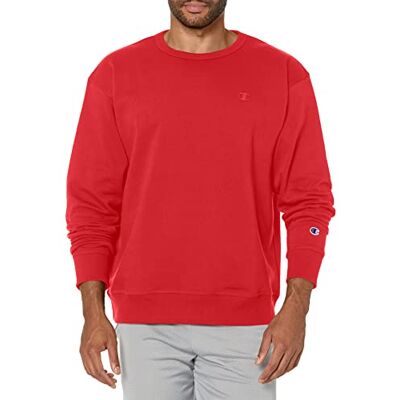 Champion Herren Powerblend Pullover Sweatshirt, Team Red Scarlet, XL EU Champion Herren Powerblend Pullover Sweatshirt, Team Red Scarlet, XL EU