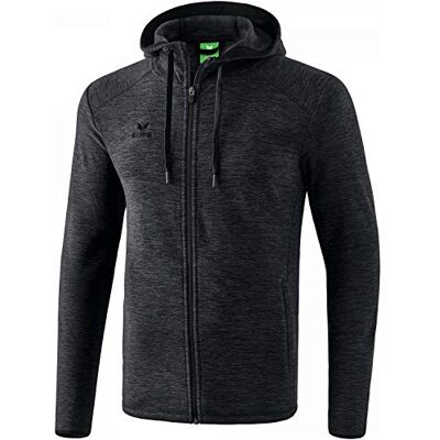 Erima Herren Wärmende Fleecejacke (2061901), schwarz melange, 3XL Erima Herren Wärmende Fleecejacke (2061901), schwarz melange, 3XL