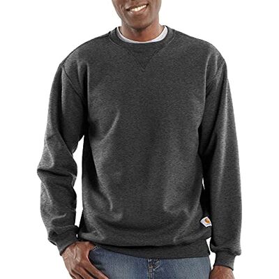 Carhartt , Herren, Weites, mittelschweres Sweatshirt mit Rundhalsausschnitt, Anthrazit meliert, XXL Carhartt , Herren, Weites, mittelschweres Sweatshirt mit Rundhalsausschnitt, Anthrazit meliert, XXL