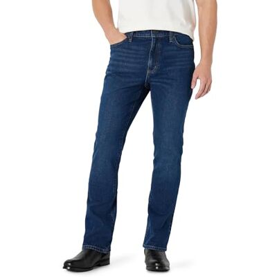 Amazon Herren Jeanshose, Slim-Fit Bootcut, Denim mit Stretchanteil, Dunkler Schatten, 31W / 34L Amazon Herren Jeanshose, Slim-Fit Bootcut, Denim mit Stretchanteil, Dunkler Schatten, 31W / 34L