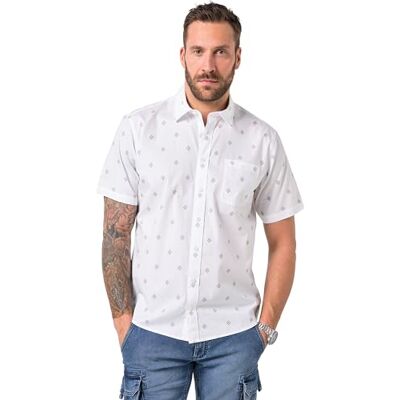 JP 1880 Herren große Größen Übergrößen Menswear L-8XL Hemd, Halbarm, Alloverdruck, Kentkragen, Modern Fit Offwhite 4XL 846020200-4XL JP 1880 Herren große Größen Übergrößen Menswear L-8XL Hemd, Halbarm, Alloverdruck, Kentkragen, Modern Fit Offwhite 4XL 846020200-4XL