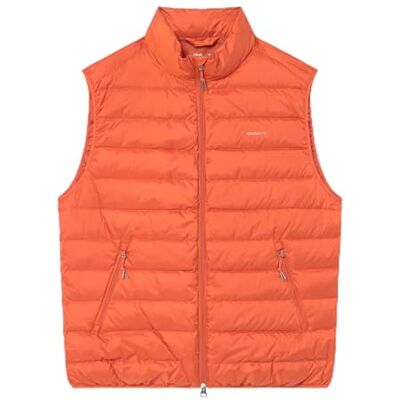 GANT Herren Light Down Vest Weste, DEEP ORANGE, L EU GANT Herren Light Down Vest Weste, DEEP ORANGE, L EU