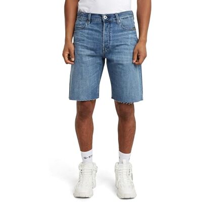 G-STAR RAW Herren Dakota Denim Shorts Raw Edge, Blau (Faded Cliffside Blue D24411-D536-G326), 38 G-STAR RAW Herren Dakota Denim Shorts Raw Edge, Blau (Faded Cliffside Blue D24411-D536-G326), 38