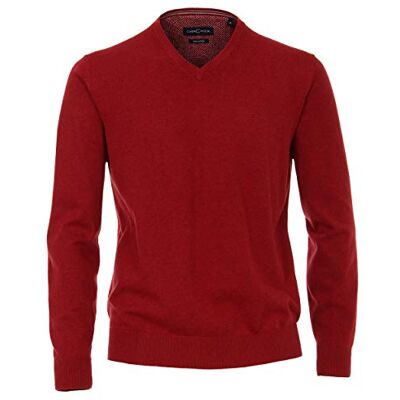 CASAMODA Herren Pullover mit V-Ausschnitt unifarben Elastischer Bund CASAMODA Herren Pullover mit V-Ausschnitt unifarben Elastischer Bund