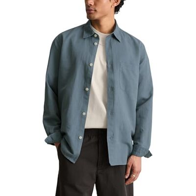 Marc O' Polo Marc OߴPolo Denim Herren Leinenhemd mit Kentkragen Regular Fit, Blau (Cadet Blue), M Marc O' Polo Marc OߴPolo Denim Herren Leinenhemd mit Kentkragen Regular Fit, Blau (Cadet Blue), M