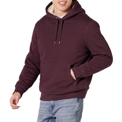 Amazon Herren Kapuzenpulli mit Sherpa-Futter, Burgunderrot, S Amazon Herren Kapuzenpulli mit Sherpa-Futter, Burgunderrot, S