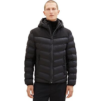 TOM TAILOR Herren Hybrid Steppjacke mit Abnehmbarer Kapuze TOM TAILOR Herren Hybrid Steppjacke mit Abnehmbarer Kapuze