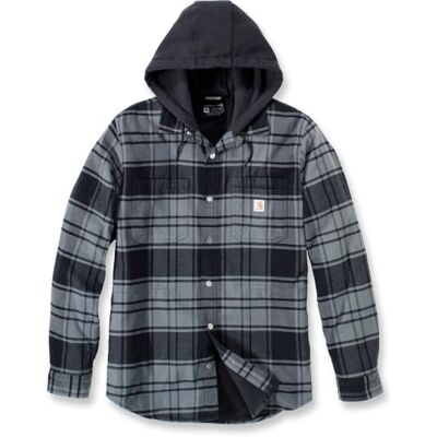 Carhartt Herren Übergangsjacke Flannel Fleece Lined Hooded, Farbe:elm, Größe: M Carhartt Herren Übergangsjacke Flannel Fleece Lined Hooded, Farbe:elm, Größe: M