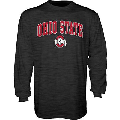 Blue 84 The Blue Brand NCAA Ohio State Buckeyes Herren-T-Shirt, langärmelig, Dark Heather Arching Over, Ohio State Buckeyes Dark Heather, Größe XL Blue 84 The Blue Brand NCAA Ohio State Buckeyes Herren-T-Shirt, langärmelig, Dark Heather Arching Over, Ohio State Buckeyes Dark Heather, Größe XL