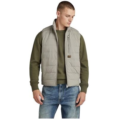 G-STAR RAW Herren Foundation Liner Weste, Grau (elephant skin D24277-D518-G106), S G-STAR RAW Herren Foundation Liner Weste, Grau (elephant skin D24277-D518-G106), S
