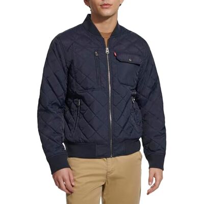 Levi's Gesteppte Bomberjacke für Herren mit Rautenmuster, XL Levi's Gesteppte Bomberjacke für Herren mit Rautenmuster, XL