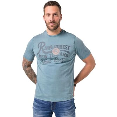 JP 1880 Herren große Größen Übergrößen Menswear L-8XL T-Shirt, Halbarm, Print, Vintage Look denimblau 8XL 846018723-8XL JP 1880 Herren große Größen Übergrößen Menswear L-8XL T-Shirt, Halbarm, Print, Vintage Look denimblau 8XL 846018723-8XL