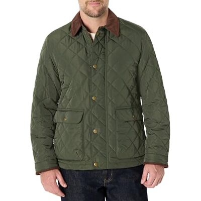 Amazon Herren Mittelschwere Relaxed-Fit-Steppjacke, Dunkles Olivgrün, XXL Amazon Herren Mittelschwere Relaxed-Fit-Steppjacke, Dunkles Olivgrün, XXL