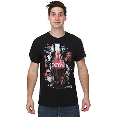 Coca-Cola Herren-T-Shirt, kurzärmelig, Schwarz, Mittel Coca-Cola Herren-T-Shirt, kurzärmelig, Schwarz, Mittel