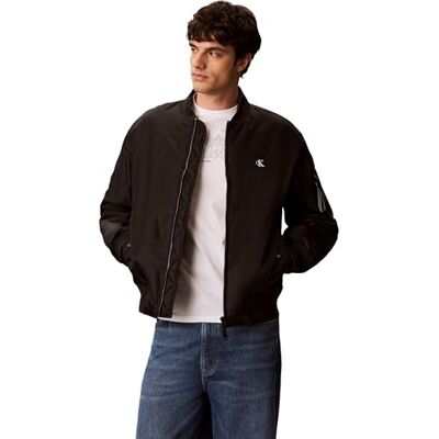 Calvin Herren Bomberjacke Nylon Gefüttert, Schwarz (Black), L Calvin Herren Bomberjacke Nylon Gefüttert, Schwarz (Black), L