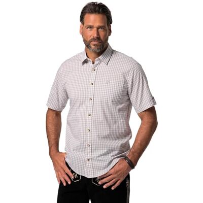 JP 1880 Herren große Größen Übergrößen Menswear L-8XL Hemd, Tracht, Halbarm, Kent Kragen, Modern Fit Kiesel 6XL 723283320-6XL JP 1880 Herren große Größen Übergrößen Menswear L-8XL Hemd, Tracht, Halbarm, Kent Kragen, Modern Fit Kiesel 6XL 723283320-6XL
