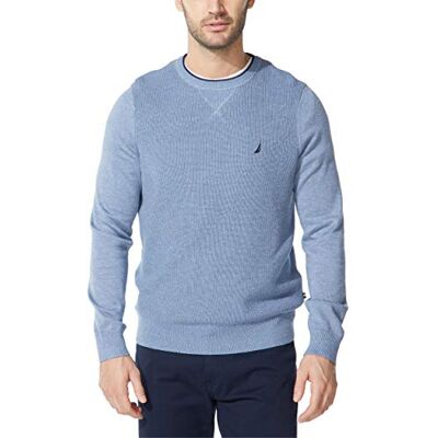 Nautica Herren Men's Ribbed Sweater Pullover, Deep Anchor meliert, X-Groß Nautica Herren Men's Ribbed Sweater Pullover, Deep Anchor meliert, X-Groß