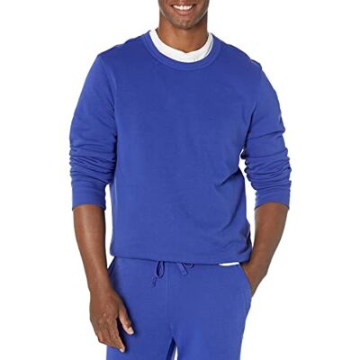 Amazon Herren Leichtes langärmeliges Frottee-Sweatshirt mit Rundhalsausschnitt (erhältlich in Big & Tall), Königsblau, M Amazon Herren Leichtes langärmeliges Frottee-Sweatshirt mit Rundhalsausschnitt (erhältlich in Big & Tall), Königsblau, M
