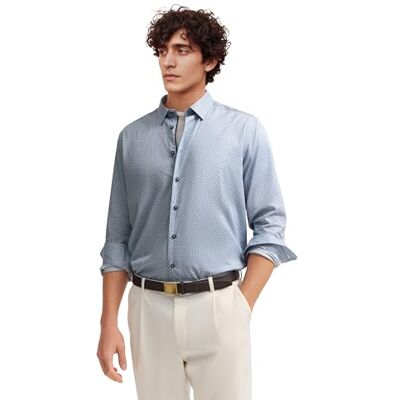 Bugatti Herren Hemd Langarm 100% Baumwolle Modern Fit Under-Button-Down Bugatti Herren Hemd Langarm 100% Baumwolle Modern Fit Under-Button-Down