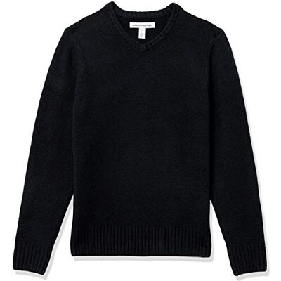 Amazon Herren Soft-Touch-Pullover mit Langen Ärmeln und V-Ausschnitt, Schwarz, XS Amazon Herren Soft-Touch-Pullover mit Langen Ärmeln und V-Ausschnitt, Schwarz, XS