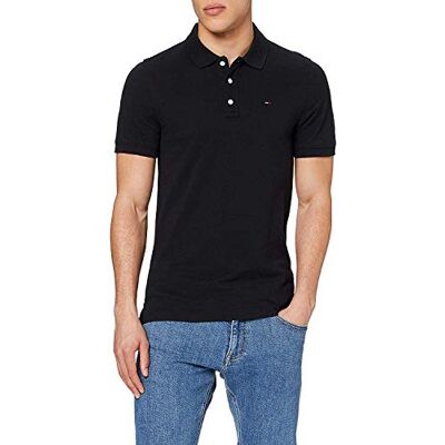 Tommy Hilfiger Tommy Jeans Herren Original Fine Pique Kurzarm Polo Shirt, Schwarz, XS Tommy Hilfiger Tommy Jeans Herren Original Fine Pique Kurzarm Polo Shirt, Schwarz, XS