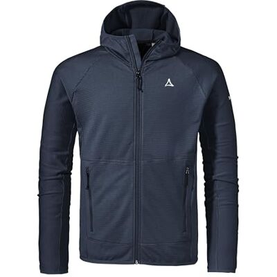 Schöffel Herren Fleece Hoody Style Cascata MNS, Fleecejacke mit Kapuze aus 2-Wege-Stretch, wärmende Outdoorjacke mit 2 Außentaschen, navy blazer, 52 Schöffel Herren Fleece Hoody Style Cascata MNS, Fleecejacke mit Kapuze aus 2-Wege-Stretch, wärmende Outdoorjacke mit 2 Außentaschen, navy blazer, 52