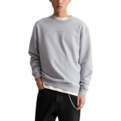 Marc O' Polo Marc OߴPolo Denim Herren Sweatshirt aus Bio-Baumwolle Regular Fit, Grau (Fog Grey Melange), XL Marc O' Polo Marc OߴPolo Denim Herren Sweatshirt aus Bio-Baumwolle Regular Fit, Grau (Fog Grey Melange), XL
