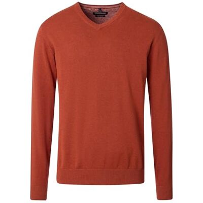 CASAMODA Herren Pullover mit V-Ausschnitt unifarben Elastischer Bund CASAMODA Herren Pullover mit V-Ausschnitt unifarben Elastischer Bund