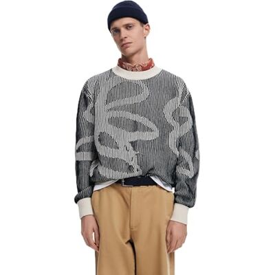 Desigual Herren 25SMJF08 Sweatshirt, Black, L Desigual Herren 25SMJF08 Sweatshirt, Black, L