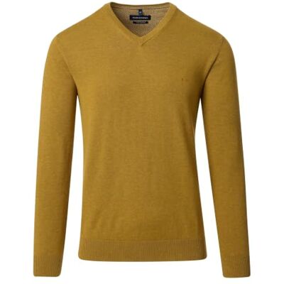 CASAMODA Herren Pullover mit V-Ausschnitt unifarben Elastischer Bund CASAMODA Herren Pullover mit V-Ausschnitt unifarben Elastischer Bund