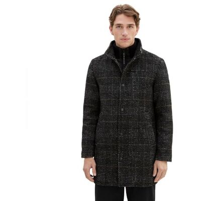 TOM TAILOR Herren 2-in-1 Wollmantel mit integrierter Innenjacke TOM TAILOR Herren 2-in-1 Wollmantel mit integrierter Innenjacke