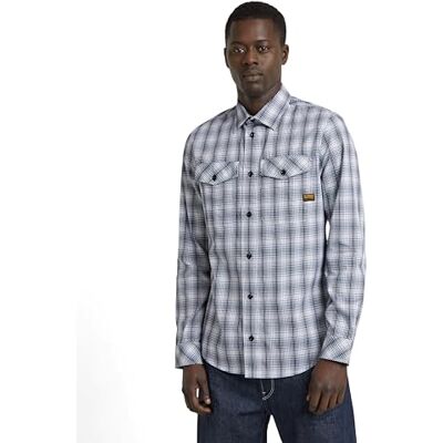 G-STAR RAW Herren Marine Slim Hemd, Mehrfarben (Imperial Blue Liam Check D24963-D531-G296), L G-STAR RAW Herren Marine Slim Hemd, Mehrfarben (Imperial Blue Liam Check D24963-D531-G296), L