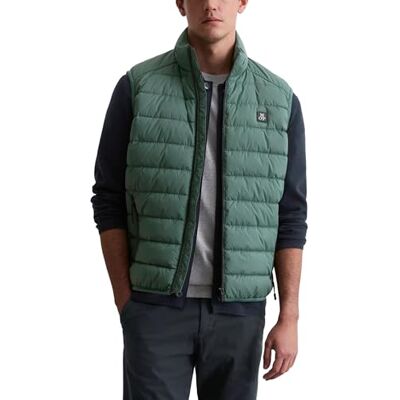 Marc O' Polo Marc OߴPolo Herren Steppweste mit Stehkragen leicht, Grün (Dark Forest), S Marc O' Polo Marc OߴPolo Herren Steppweste mit Stehkragen leicht, Grün (Dark Forest), S