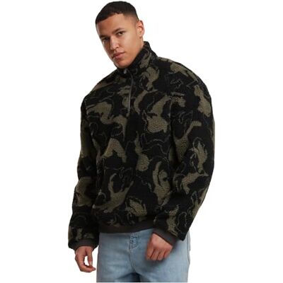 Urban Classics Oversized Pattern Teddy Troyer oliveswirl, M Urban Classics Oversized Pattern Teddy Troyer oliveswirl, M