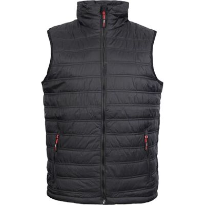 TuffStuff Castle Clothing Elite Gerippte Bodywarmer, Schwarz, M TuffStuff Castle Clothing Elite Gerippte Bodywarmer, Schwarz, M
