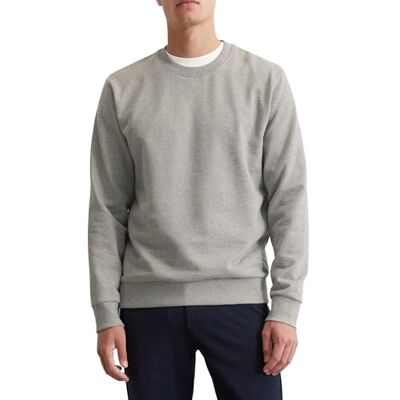 Marc O' Polo Herren Sweatshirt aus Bio-Baumwolle Regular Fit, Grau (Mid Grey Mélange), XL Marc O' Polo Herren Sweatshirt aus Bio-Baumwolle Regular Fit, Grau (Mid Grey Mélange), XL