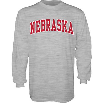 Blue 84 The Blue Brand Blue84 NCAA Nebraska Cornhuskers Herren-T-Shirt, langärmelig, Größe XL, Dunkelgrau (TLFR_DH) Blue 84 The Blue Brand Blue84 NCAA Nebraska Cornhuskers Herren-T-Shirt, langärmelig, Größe XL, Dunkelgrau (TLFR_DH)