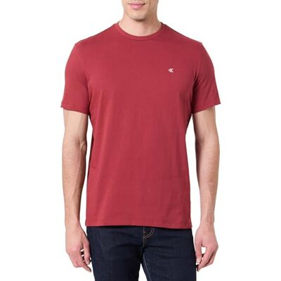 Calvin Herren T-Shirt Kurzarm Classic Monogram Tee mit Rundhalsausschnitt, Rot (Red Pear), XL Calvin Herren T-Shirt Kurzarm Classic Monogram Tee mit Rundhalsausschnitt, Rot (Red Pear), XL